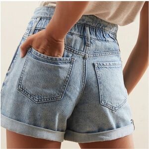 Banana Republic Light Blue Denim Jean Shorts with Elastic Waist Size 4/ 27